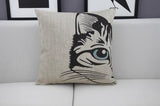 Creative Cat Design Lovers Pillow Cover Cat Design Pillows Pet Clever A 