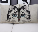 Creative Cat Design Lovers Pillow Cover Cat Design Pillows Pet Clever 