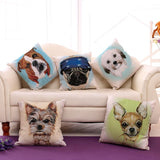Creative Colorful Cute Dog Cushion Cover Dog Design Pillows Pet Clever 