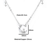 Crystal Moon Cat Necklace Cat Design Accessories Pet Clever 