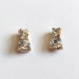 Crystal Stone Cat Stud Earrings Cat Design Accessories Pet Clever 7 