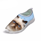 Cute 3D Staring Cat Print Air Mesh Shoes﻿ Cat Design Footwear Pet Clever US 5 - EU35 -UK3 