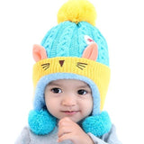 Cute Baby Winter Hat Warm Beanie Cap Cat Design Accessories Pet Clever Sky Blue 
