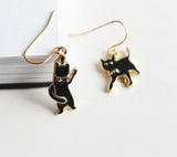 Cute Black Cat Drop Earrings Cat Design Accessories Pet Clever 