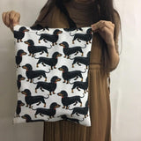 Cute Black Cat Print Tote Bag Cat Pet Clever 