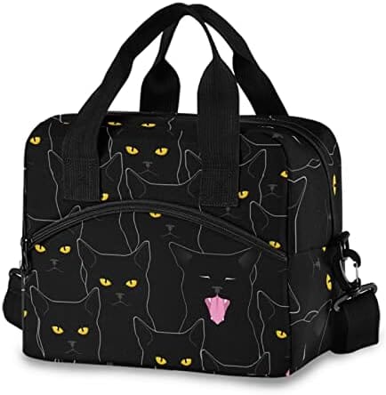 Cute Black Cats Lunch Box Bag Cat Design Bags Pet Clever 