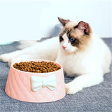 Cute Bow Pet Feeder Cat Bowls & Fountains Pet Clever 