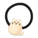 Cute Cartoon Cat Hair Scrunchie Cat Design Accessories Pet Clever gold 