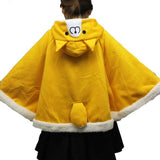 Cute Cat Cloak Hoodies Cat Design Hoodies Pet Clever Yellow 