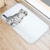 Cute Cat Design Non-slip Floor Mat Cat Design Accessories Pet Clever M 