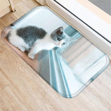 Cute Cat Design Non-slip Floor Mat Cat Design Accessories Pet Clever 