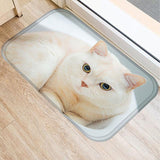 Cute Cat Design Non-slip Floor Mat Cat Design Accessories Pet Clever O 