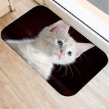 Cute Cat Design Non-slip Floor Mat Cat Design Accessories Pet Clever I 