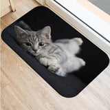 Cute Cat Design Non-slip Floor Mat Cat Design Accessories Pet Clever H 