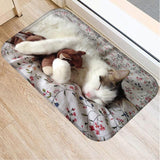 Cute Cat Design Non-slip Floor Mat Cat Design Accessories Pet Clever G 