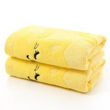 Cute Cat Design Quick-Dry Microfiber Towel Cat Design Accessories Pet Clever Yellow 