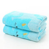 Cute Cat Design Quick-Dry Microfiber Towel Cat Design Accessories Pet Clever Blue 