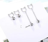 Cute Cat Earring with Bell Cat Design Accessories Pet Clever 
