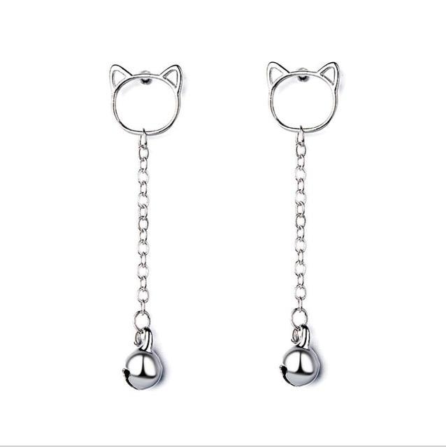 Cute Cat Earring with Bell Cat Design Accessories Pet Clever Style A 