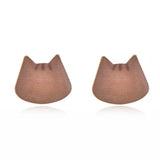 Cute Cat Earrings Cat Design Accessories Pet Clever BROWN 