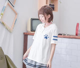 Cute Cat Ears Hooded T-Shirt Cat Design Accessories Pet Clever 