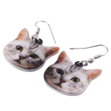 Cute Cat Face Drop Earrings Cat Design Accessories Pet Clever 