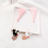 Cute Cat Flower Bowknot Bookmark Cat Design Accessories Pet Clever 