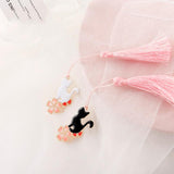 Cute Cat Flower Bowknot Bookmark Cat Design Accessories Pet Clever 