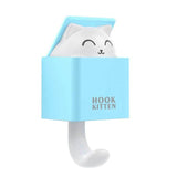 ﻿Cute Cat Home Decoration Key Hook Cat Design Accessories Pet Clever blue 