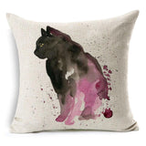 ﻿Cute Cat Pattern Cushion Cover Cat Design Pillows Pet Clever 