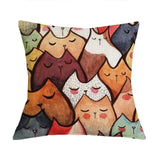 ﻿Cute Cat Pattern Cushion Cover Cat Design Pillows Pet Clever 2 