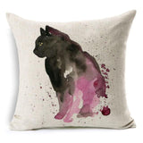 ﻿Cute Cat Pattern Cushion Cover Cat Design Pillows Pet Clever 10 
