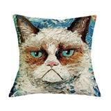 ﻿Cute Cat Pattern Cushion Cover Cat Design Pillows Pet Clever 4 