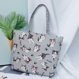 Cute Cat Pattern Handbag Totes Cat Design Bags Pet Clever 