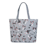 Cute Cat Pattern Handbag Totes Cat Design Bags Pet Clever 