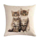 Cute Cat Print Decorative Cushion Pillowcase Cat Design Accessories Pet Clever 15 