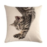 Cute Cat Print Decorative Cushion Pillowcase Cat Design Accessories Pet Clever 10 