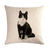 Cute Cat Print Decorative Cushion Pillowcase Cat Design Accessories Pet Clever 17 