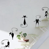 Cute Cat Wall Stickers Cat Design Accessories Pet Clever 