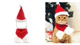 Cute Christmas Pet Disguise Clothes Cat Clothing Pet Clever Hat and Scarf Kit S 