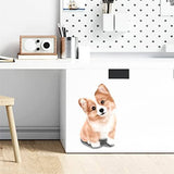 Cute Corgi Dog Wall Decal Nursery Animal Wall Sticker Home Decor Dogs Pet Clever 