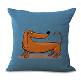 Cute Dachshund Dog Print Throw Pillow Case Dog Design Pillows Pet Clever 4 