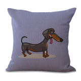 Cute Dachshund Dog Print Throw Pillow Case Dog Design Pillows Pet Clever 5 