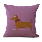 Cute Dachshund Dog Print Throw Pillow Case Dog Design Pillows Pet Clever 3 