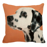 Cute Dalmatian Print Linen Pillow Case﻿ Dog Design Pillows Pet Clever 