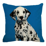 Cute Dalmatian Print Linen Pillow Case﻿ Dog Design Pillows Pet Clever 1 
