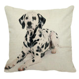 Cute Dalmatian Print Linen Pillow Case﻿ Dog Design Pillows Pet Clever 7 