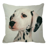 Cute Dalmatian Print Linen Pillow Case﻿ Dog Design Pillows Pet Clever 5 