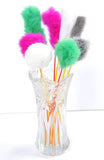 Cute Design Wire Wand Colorful Feather Teaser Cat Toy Cat Toys Pet Clever 2Pcs set D 