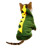Cute Dinosaur Style Pet Costume Attire Cat Clothing Pet Clever Green S 